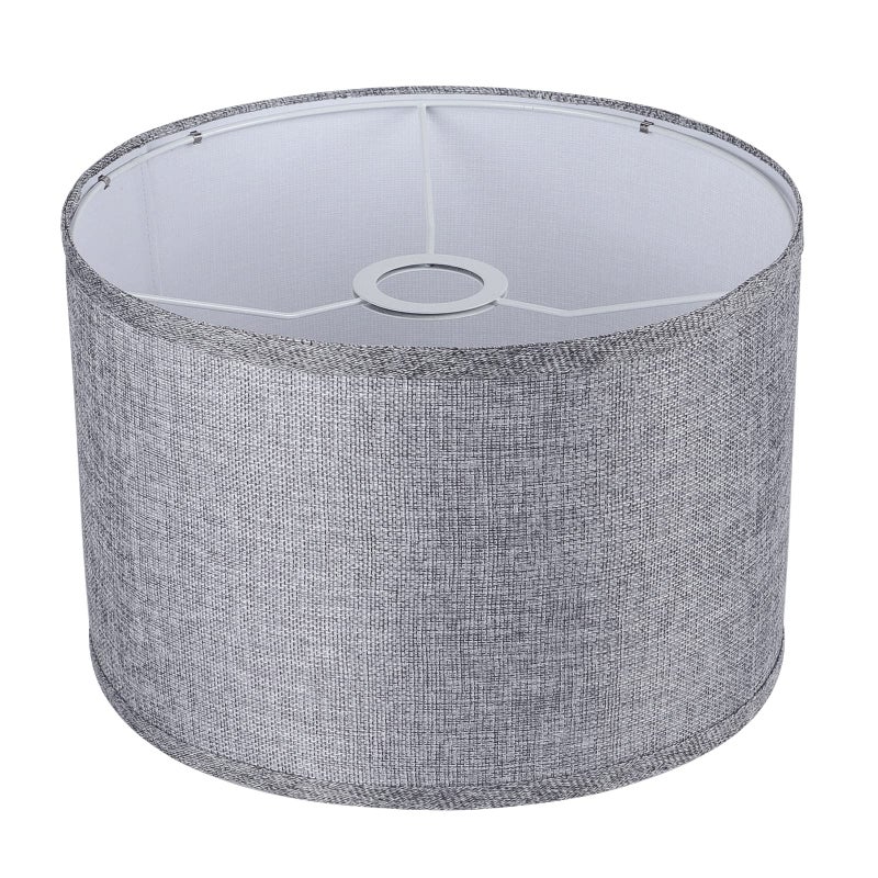 Rottogoon 11x11x8 Assembly Required Lampshade for Floor Lamp Table Lamp Bedside Lamp Fabric Drum Lampshade Classic Modern Style Spider Fitter Linen Gray - Image 2
