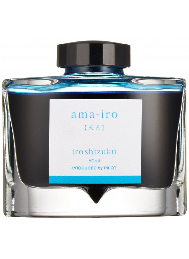 PILOT حبر قلم حبر بايلوت إيروشيزوكو - زجاجة سعة 50 مل - لون أما-إيرو سماء (أزرق سماوي) (استيراد من اليابان) - Image 1