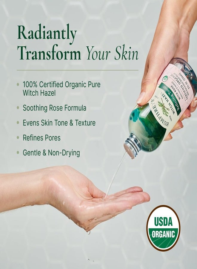 Humphreys Clarify + Soothe Witch Hazel with Rose Organic Toner, Clear, 8 Oz (Pack of 1) - Image 3