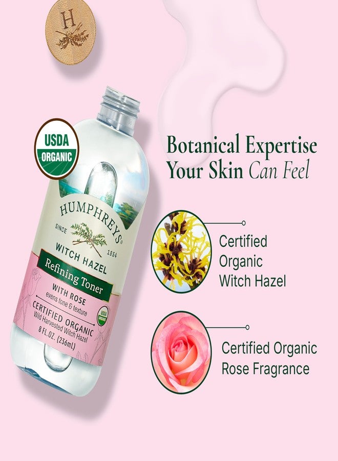 Humphreys Clarify + Soothe Witch Hazel with Rose Organic Toner, Clear, 8 Oz (Pack of 1) - Image 4
