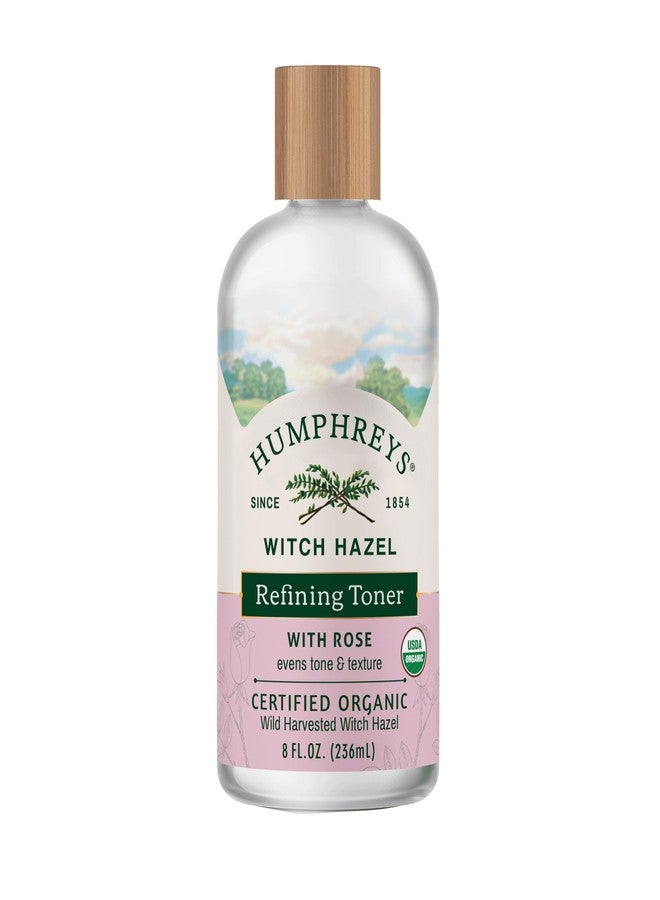 Humphreys Clarify + Soothe Witch Hazel with Rose Organic Toner, Clear, 8 Oz (Pack of 1) - Image 1