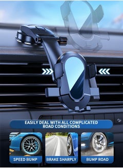 GROIC Universal Phone Mount for Car, Dashboard Windshield Long Arm Strong Suction Car Cell Phone Holder Mount for All Mobile Phones  - Image 5