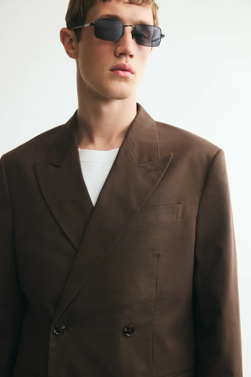 H&M  Relaxed Fit Double-breasted blazer for Men | Best Price UAE