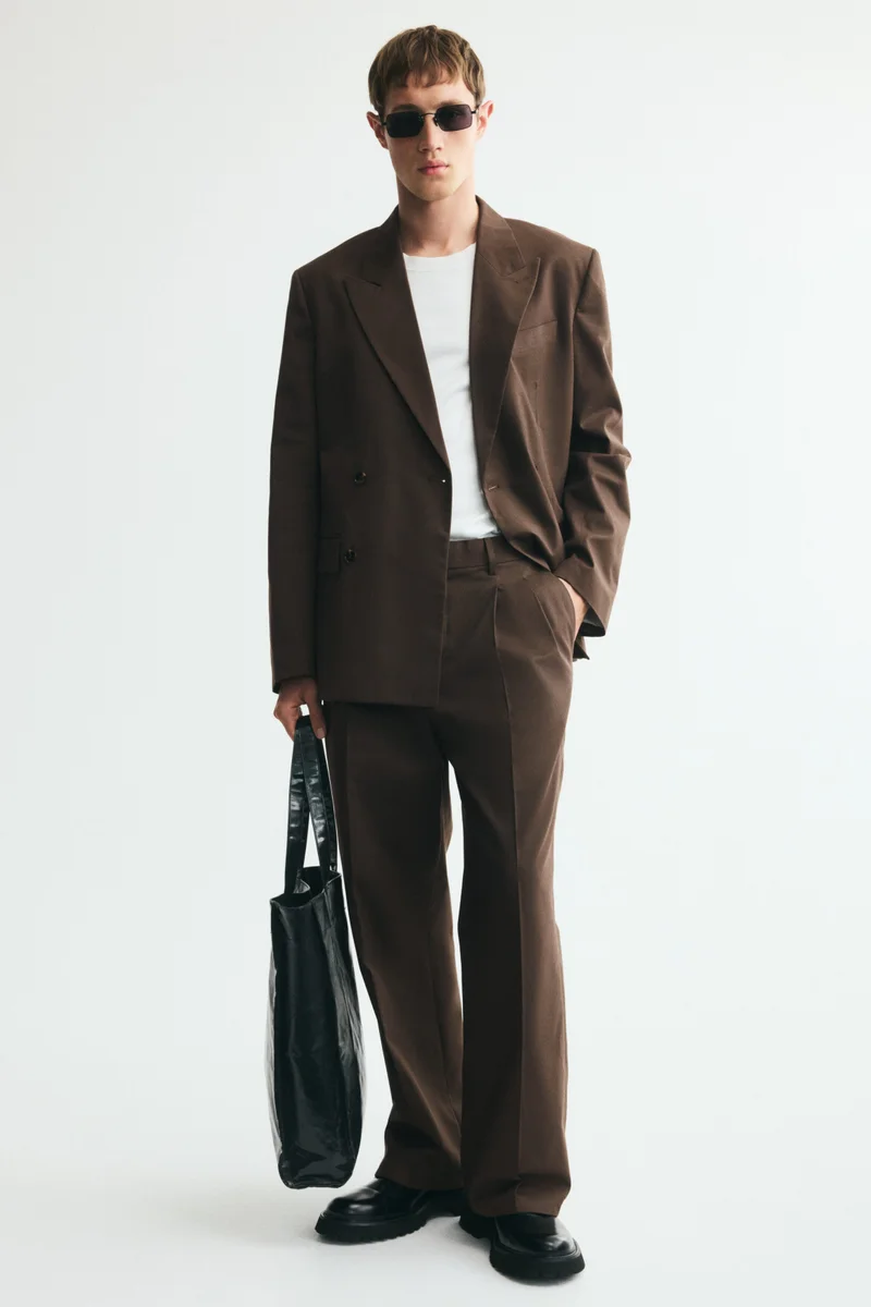 H&M  Relaxed Fit Double-breasted blazer for Men | Best Price UAE