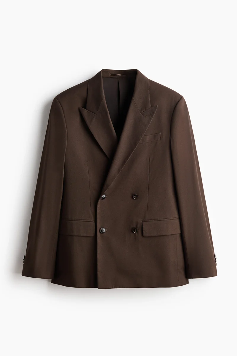 H&M  Relaxed Fit Double-breasted blazer for Men | Best Price UAE