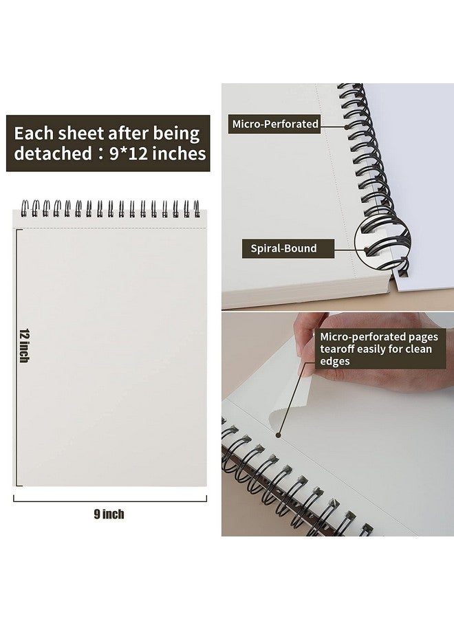 Fuxi 9" x 12" Sketch Book, Top Spiral Bound Sketch Pad, 2 Packs 100 Sheets Each (68lb/100gsm), Acid Free Art Sketchbook Artistic Drawing Painting Writing Paper for Kids Adults Beginners Artists - Image 5