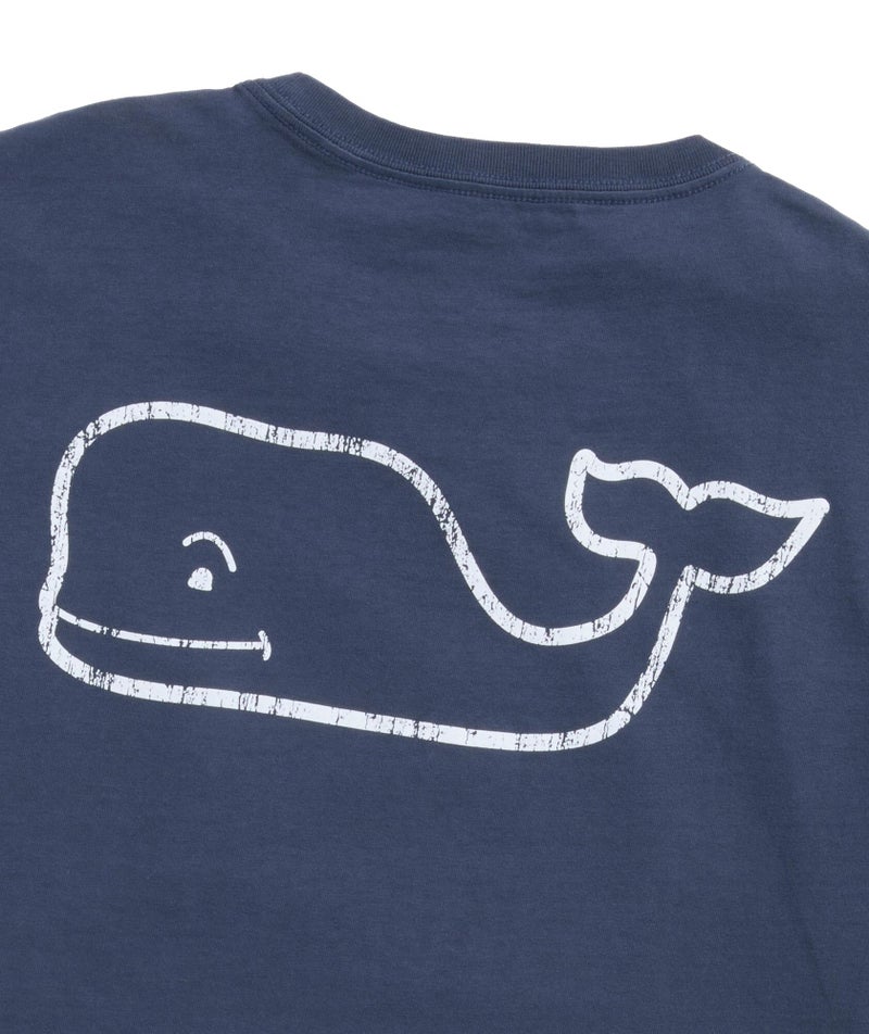 vineyard vines Men's Short Sleeve Vintage Whale Pocket T-Shirt, Blue Blazer, X-Small - Image 5