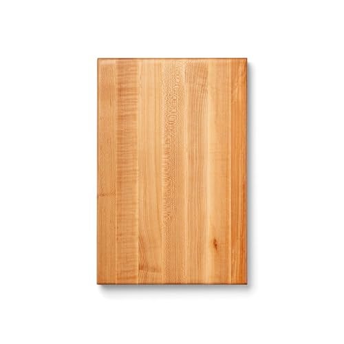 John Boos R-Board Series Rectangular Wooden Maple Cutting Board 18”x12” – 1.5” Thick, 10-lb Reversible Butcher Block with Edge-Grain & Finger Grips – Made in the USA - Image 1