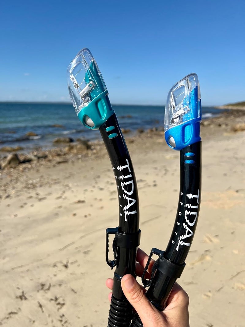 Pro Shot Tidal Dry Snorkel, Lightweight, Easy Breathing, for Snorkelling, Scuba Diving, and Swimming, Comfortable Mouthpiece with Dry Technology - Image 4