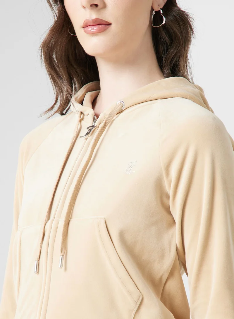 Juicy Couture Zip Through Logo Hoodie