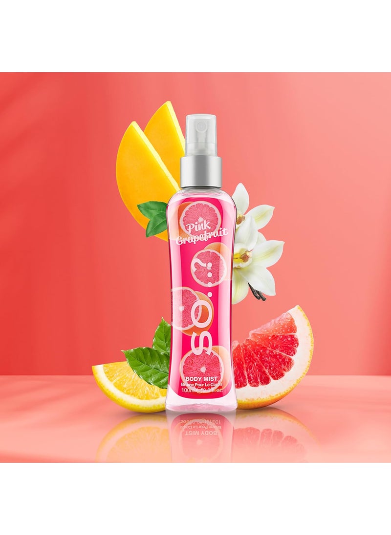 So..? So Pink Grapefruit Body Mist Citrus Fruity Body Spray  Perfume for Women  Perfect Gifts for Women  35 oz  - Image 4