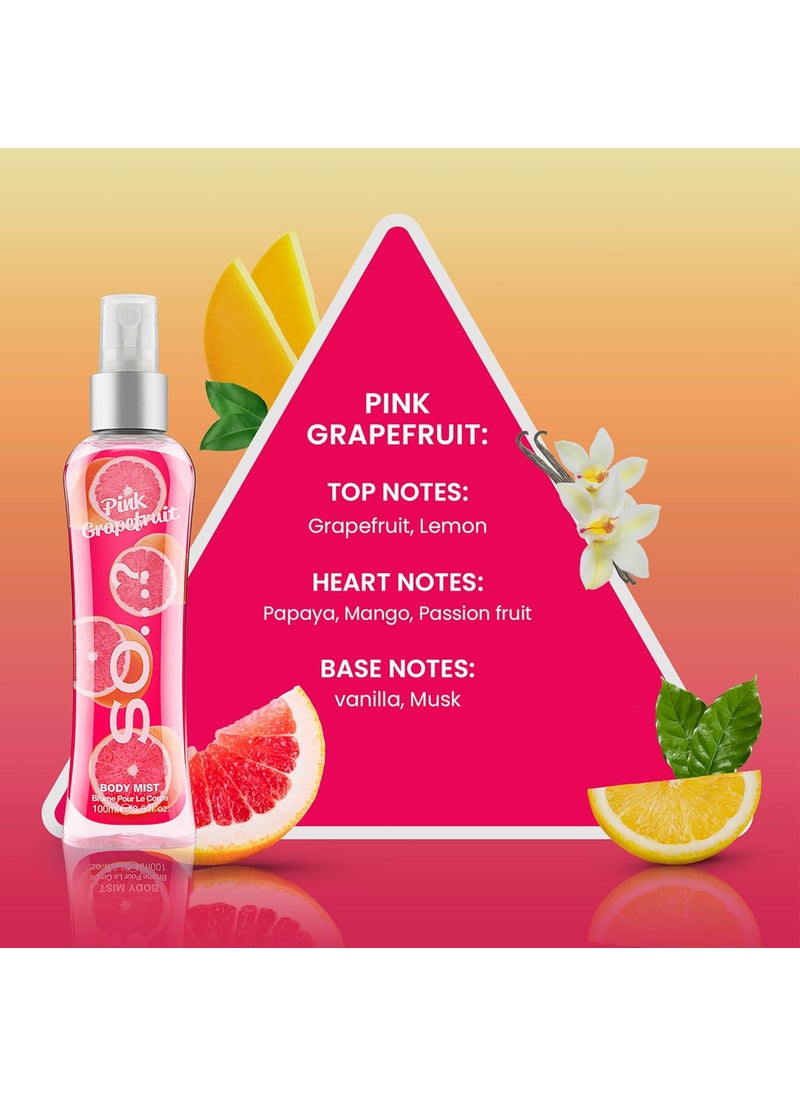 So..? So Pink Grapefruit Body Mist Citrus Fruity Body Spray  Perfume for Women  Perfect Gifts for Women  35 oz  - Image 2