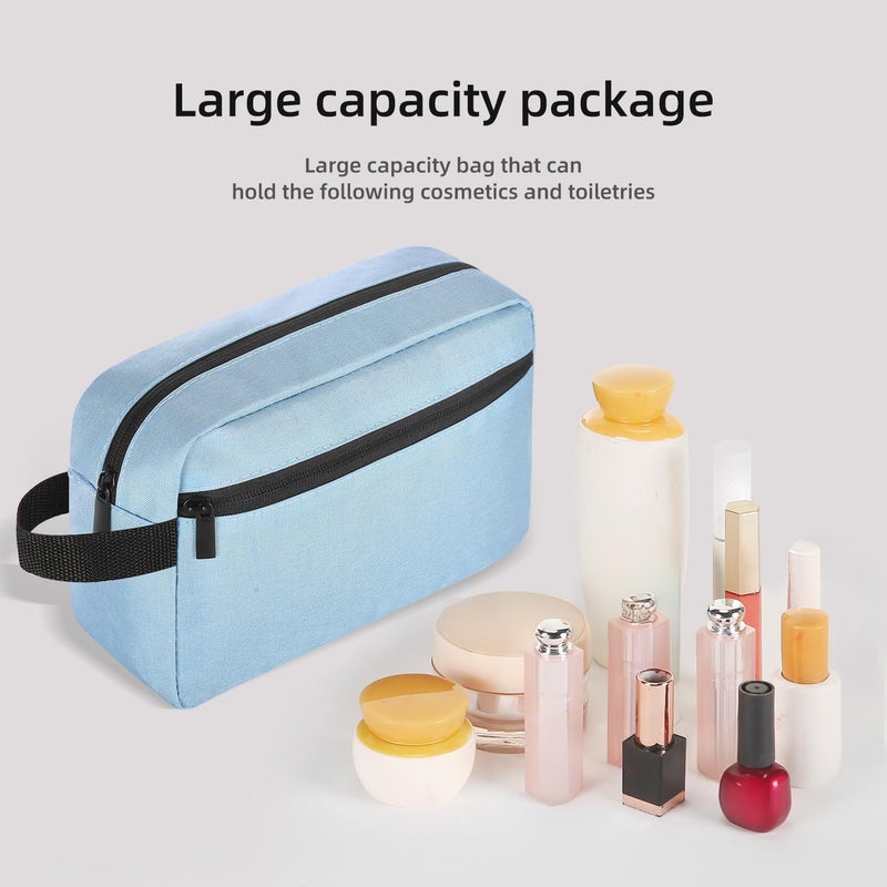 Icramsy Travel Toiletry bag Toiletry bag for women men Hanging Cosmetic bag Travel accessories for Women Men, Sky blue, Modern - Image 3