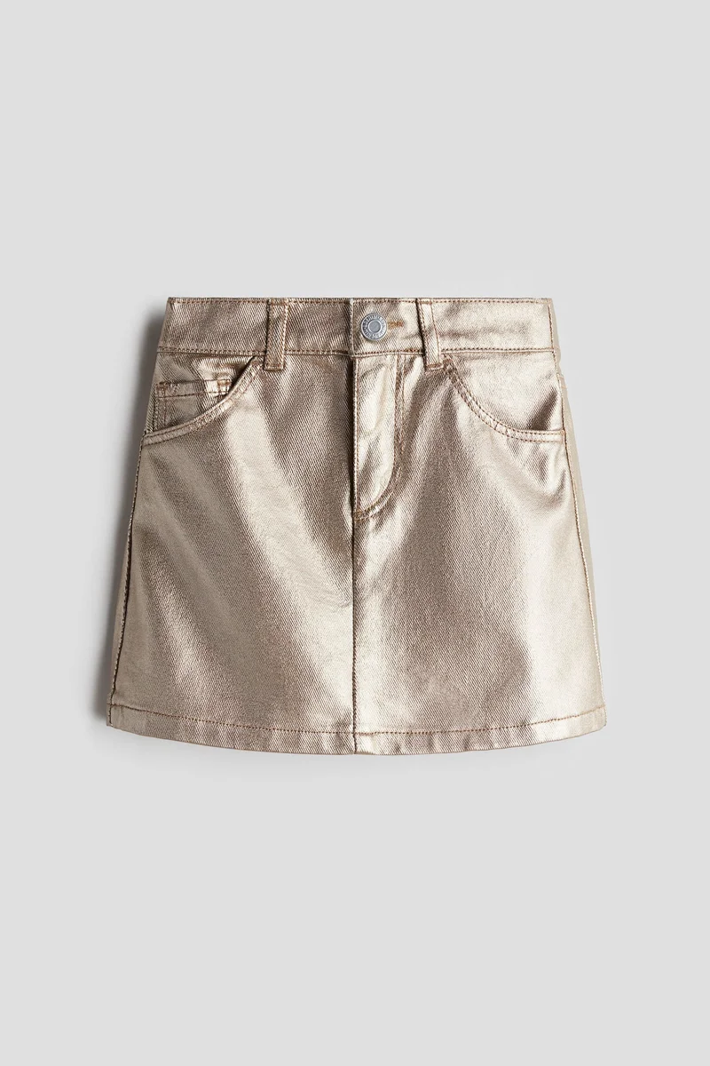 H&M Shimmering Denim Skirt