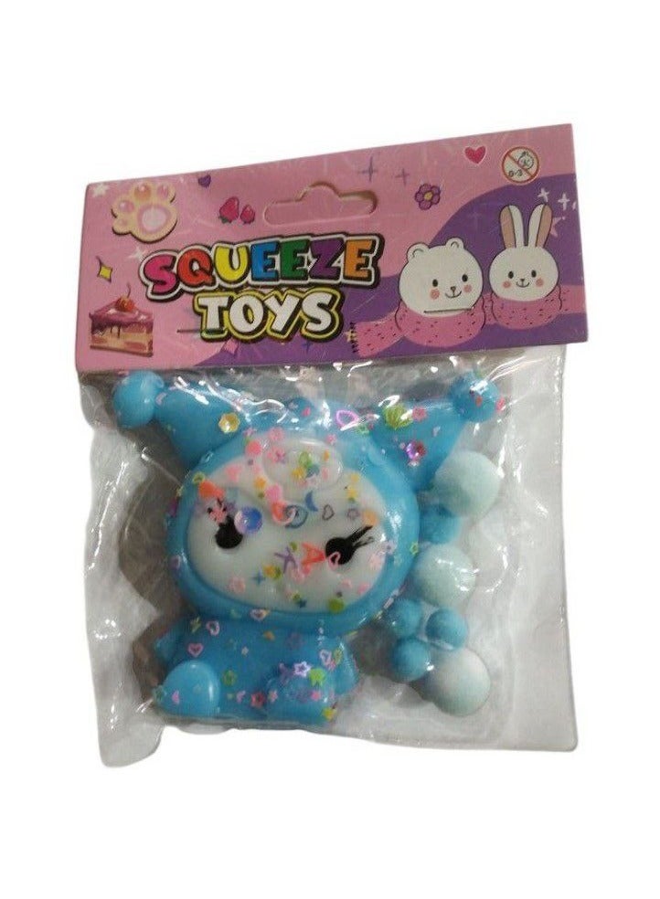 Squishy Kuromi Toy - Kawaii Squishy Stress Relief Toy for Adults and Teens (Blue)