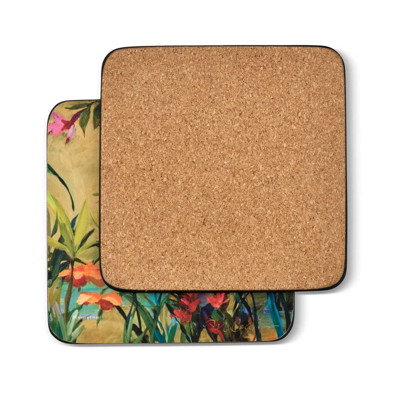 Pimpernel Martha's Choice Collection Coasters | Set of 6 | Cork Backed Board | Heat and Stain Resistant | Drinks Coaster for Tabletop Protection | Measures 4  x 4 - Image 2