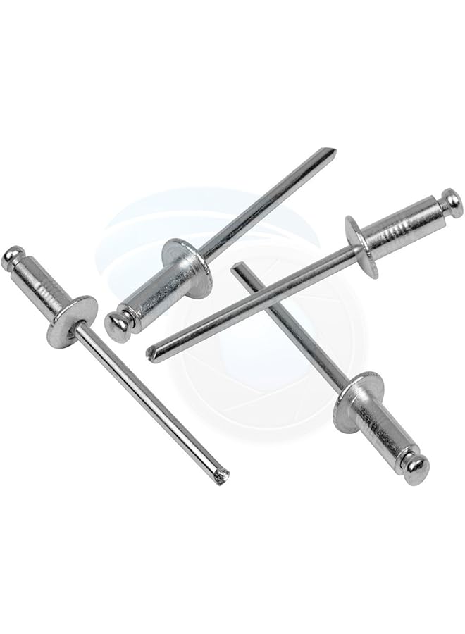 TOLSEN 100Pcs Metal M4 4X10Mm Aluminum Open End Blind Dome Head Rivet Rivets - Image 1