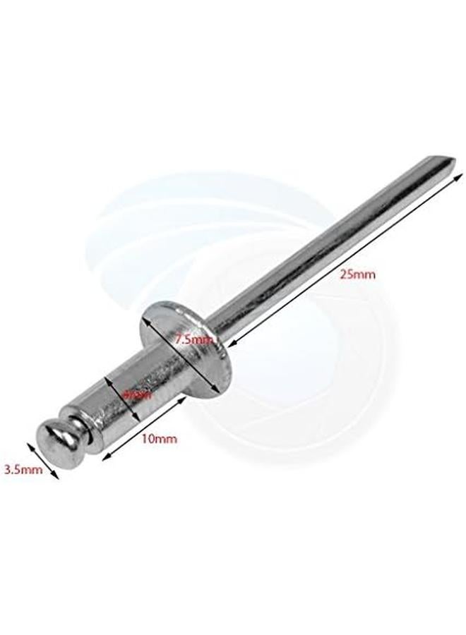 TOLSEN 100Pcs Metal M4 4X10Mm Aluminum Open End Blind Dome Head Rivet Rivets - Image 3
