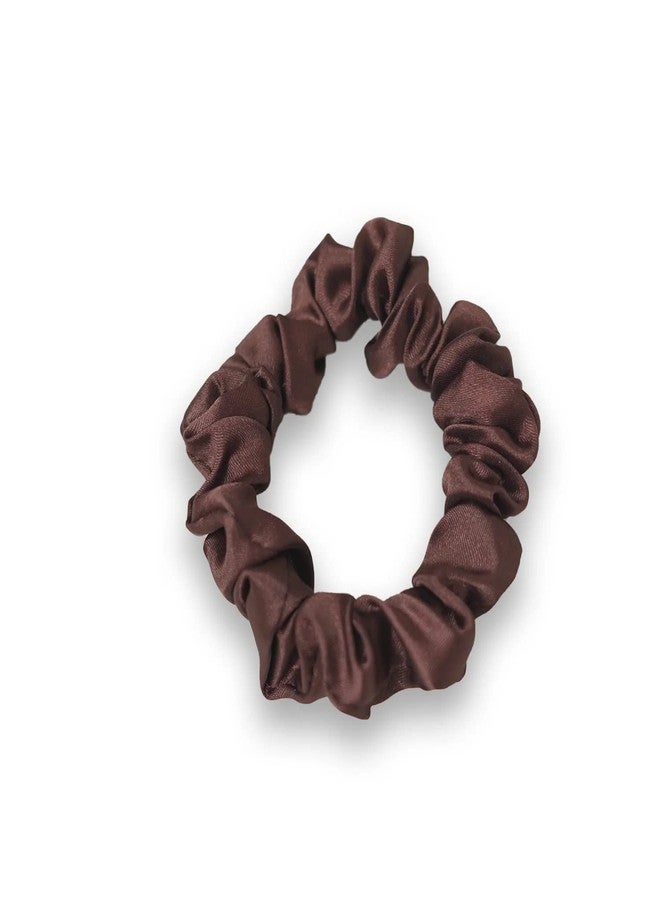 GORDON Silk Hair Scrunchies Ties Pack of 2 for Women and Girls (Brown) - Image 4