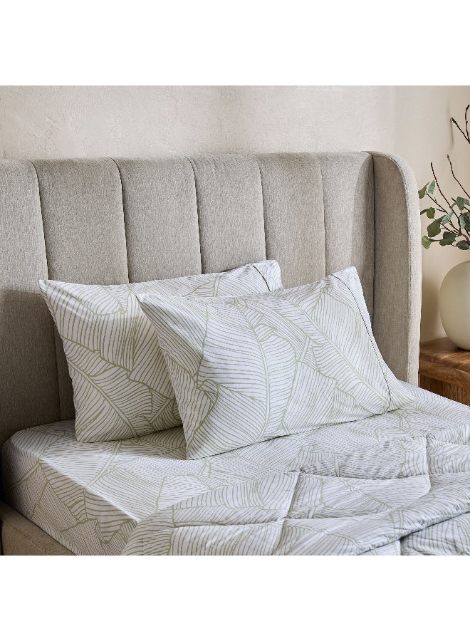 Home Box Malta-Musa 2-Piece Printed Cotton Pillow Cover Set - 50x75 cm  - Image 1