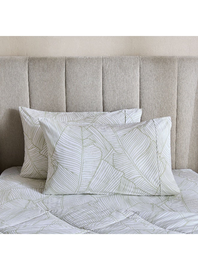 Home Box Malta-Musa 2-Piece Printed Cotton Pillow Cover Set - 50x75 cm  - Image 2
