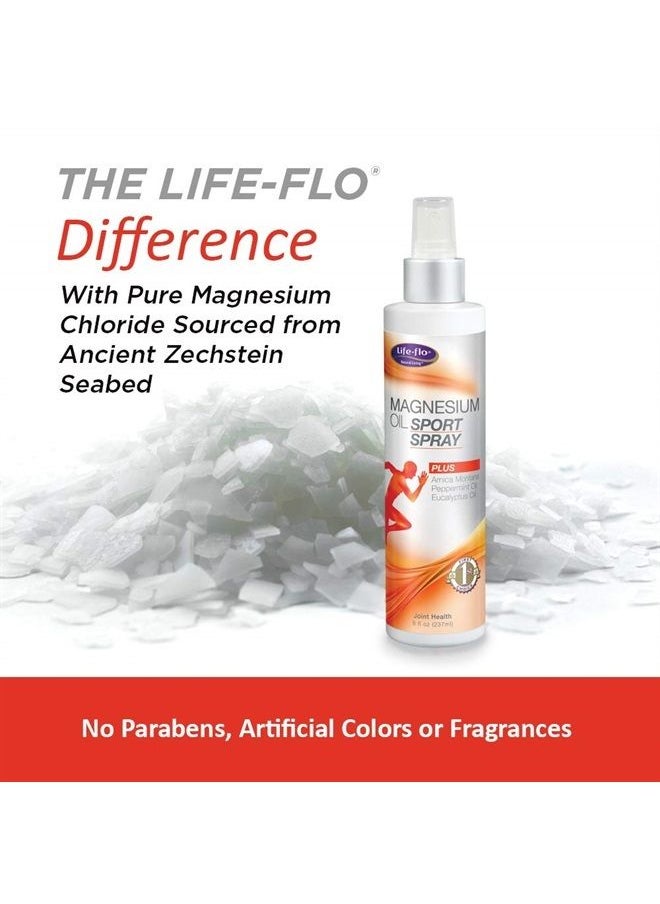 Life-flo - Life-Flo Magnesium Oil Sport Spray | W/Magnesium from Zechstein Seabed, Arnica | Cooling Sensation Helps Soothe Muscles & Joints After Exercise | 8oz - Image 1