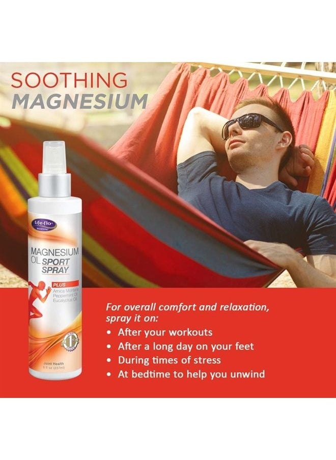 Life-flo - Life-Flo Magnesium Oil Sport Spray | W/Magnesium from Zechstein Seabed, Arnica | Cooling Sensation Helps Soothe Muscles & Joints After Exercise | 8oz - Image 1