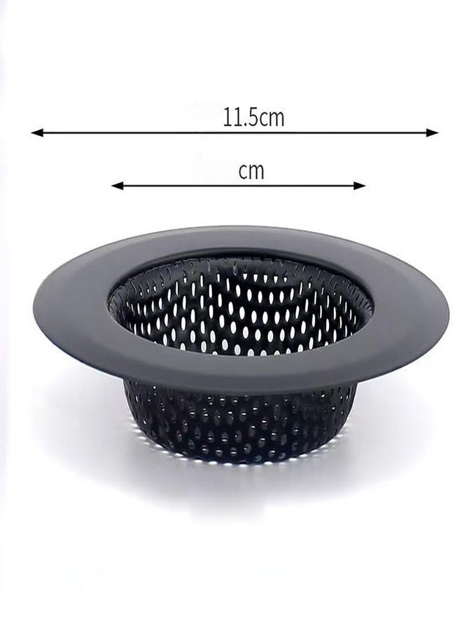 ccHuDE 2 Pcs 11.5cm Stainless Steel Sink Strainers Black Kitchen Sink Drain Strainers Food Catcher Strainers Small Drainer Baskets for Garbage Disposal - Image 4