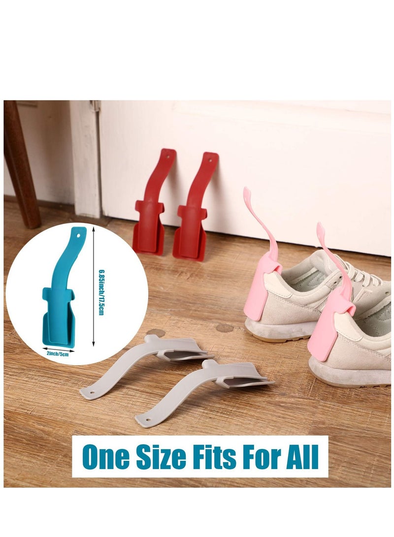KASTWAVE 10 Pieces Lazy Shoe Helper Shoe Lifting Helper Shoe Portable Handled Shoe Horn for Most Shoes - Image 3