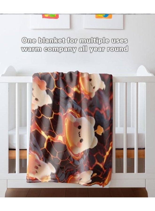 general Baby and children's cartoon flannel thin blanket (warm and comfortable, suitable for sleep, game use) 70cm*100cm - Image 5
