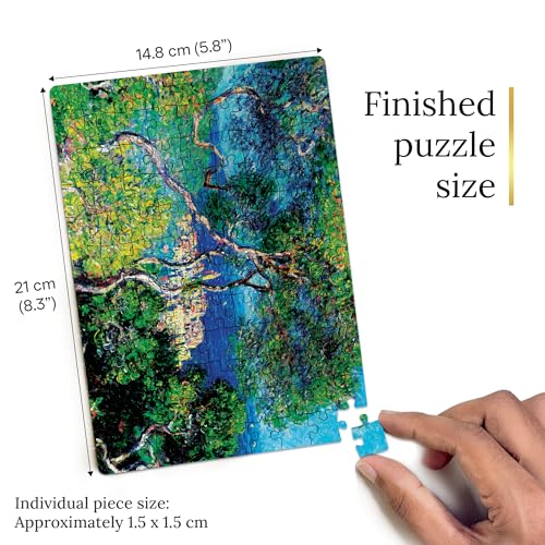 91Knots | Claude Monet – Bordighera 108pcs Wooden Art Puzzle A5 | Classical Painting Jigsaw for Adults & Teens | Mindful Brain Teaser | Ideal Travel Friendly Gift - Image 5