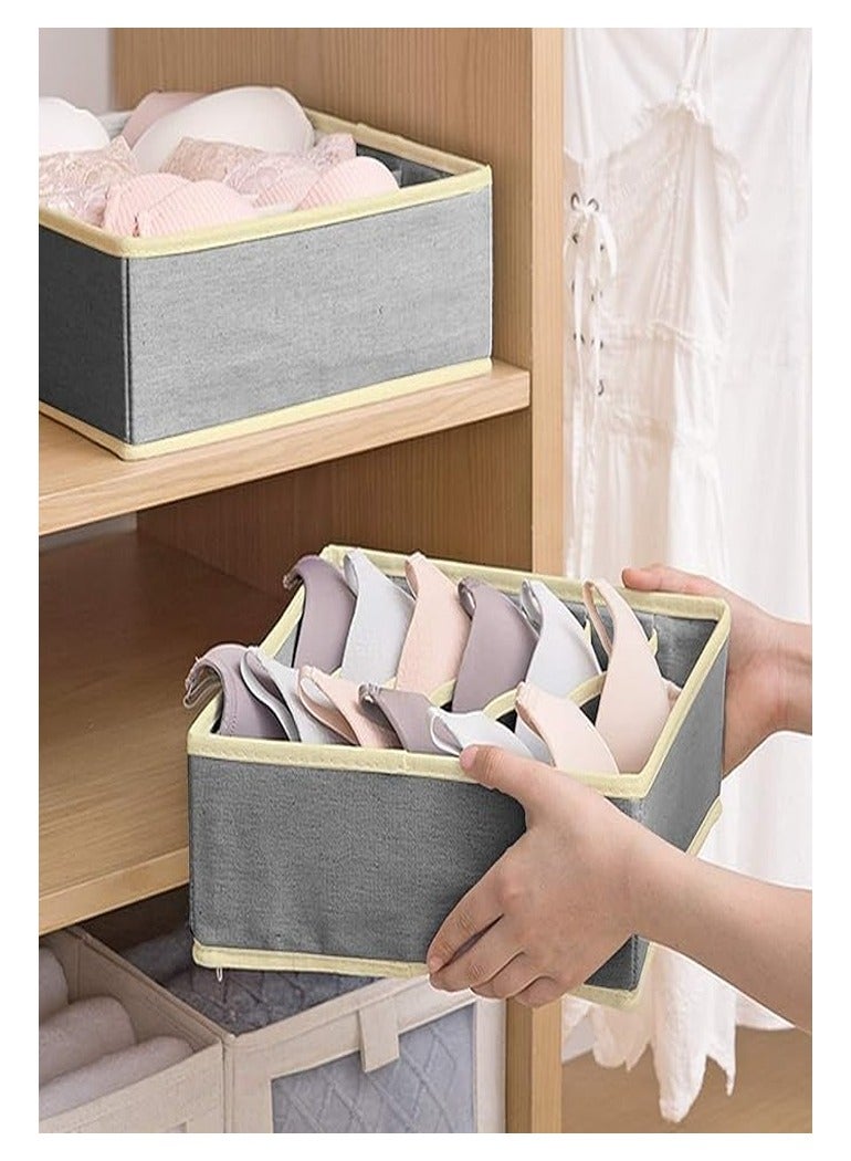 8 Pcs Household Organizer Drawer Divider, 8 Foldable Drawer Dividers, Under Bed Organizer, Closet Dividers, Storage Box for Clothes, Socks, Underwear, Ties (Grey)  - Image 3