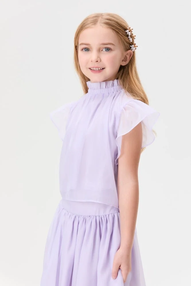 Tenda Blouse with ruffled sleeves