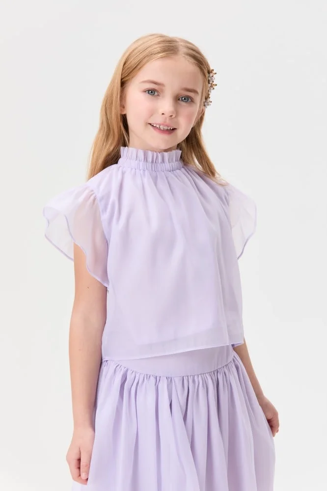 Tenda Blouse with ruffled sleeves