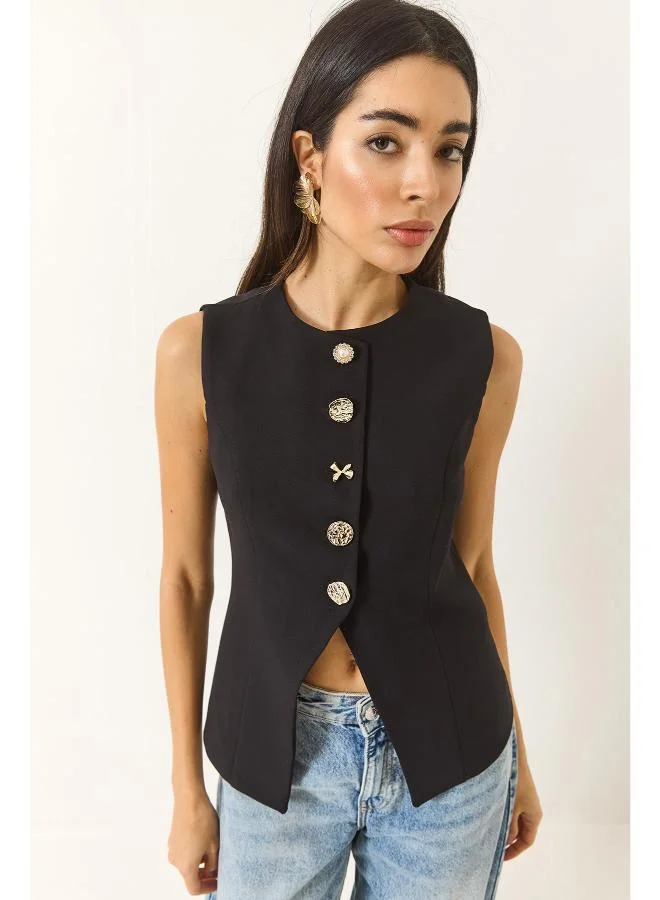 Ginger Button Up Vest