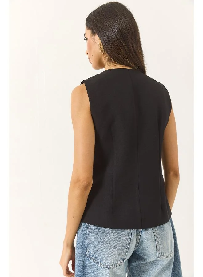 Ginger Button Up Vest