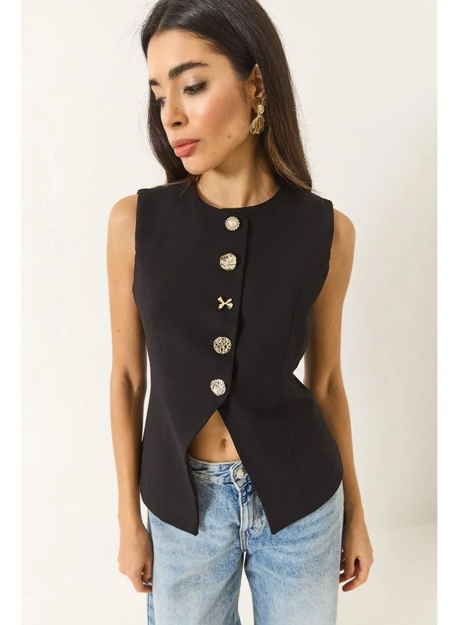 Ginger Button Up Vest