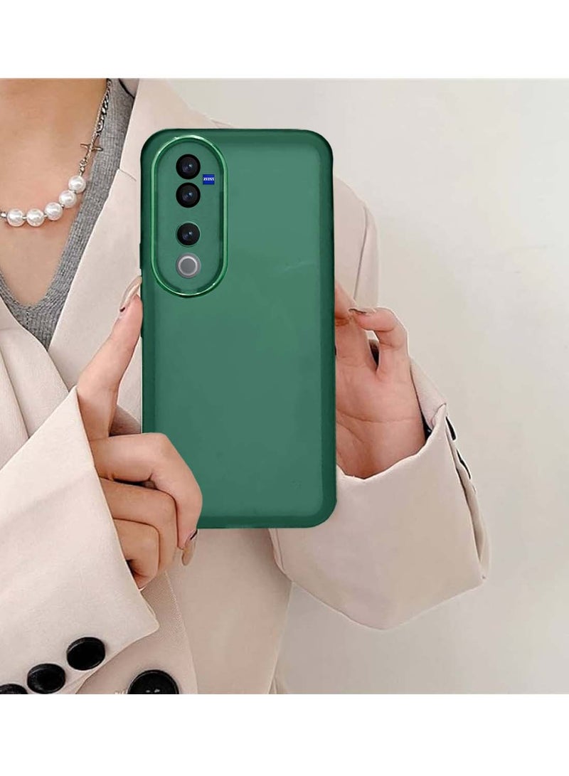 دبليو تيك vivo V40 / V40 Pro 5G 2024 غطاء خلفي ناعم وشفاف مصنوع من السيليكون والبولي يوريثان الحراري لهاتف Vivo V40 Pro 5G 2024 - أخضر داكن - Image 4