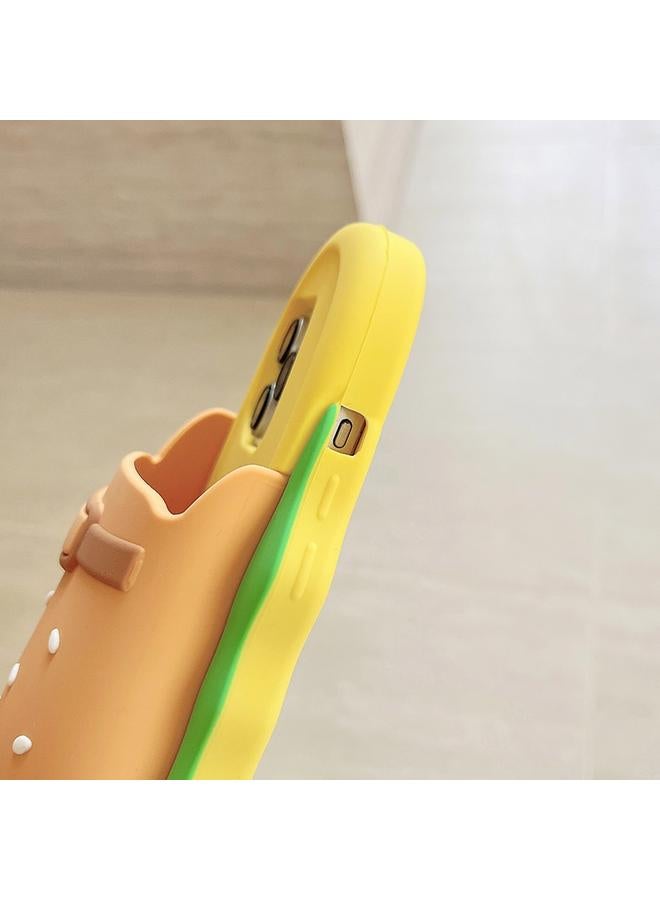 اس-توب جراب لهاتف iPhone 16 Pro Hamburger Silicone بتغطية كاملة - Image 3