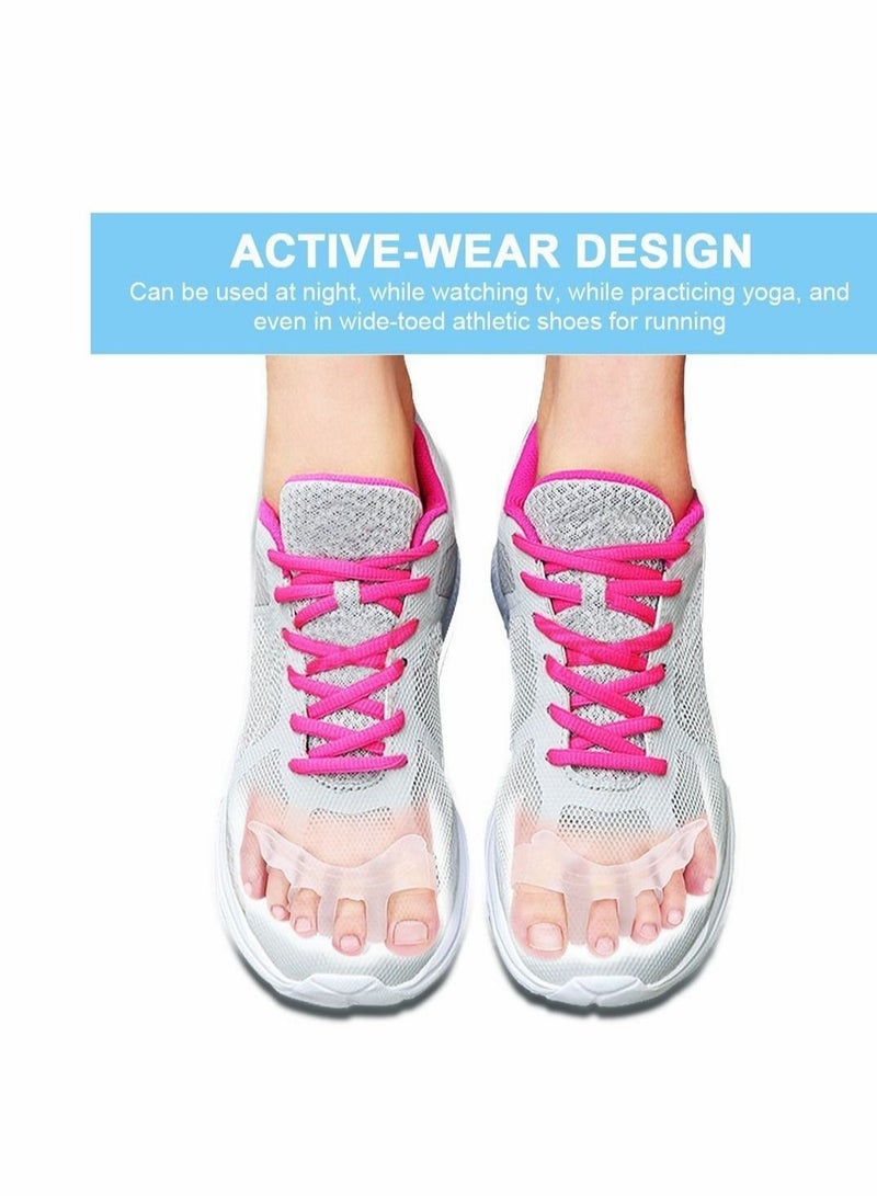 كابتن تيك Toe Separators Gel Silicone Toe Spacers, Hammer Toe Straightener Spreaders, Overlapping Toe Corrector Toe Alignment for Bunion Pain Relief for Women Men Night and Day UseUniversal Size - Image 2