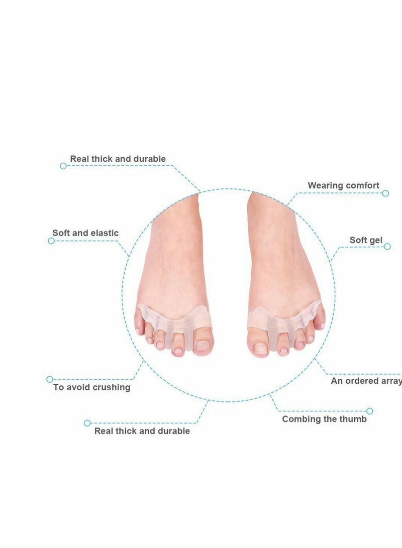 كابتن تيك Toe Separators Gel Silicone Toe Spacers, Hammer Toe Straightener Spreaders, Overlapping Toe Corrector Toe Alignment for Bunion Pain Relief for Women Men Night and Day UseUniversal Size - Image 5