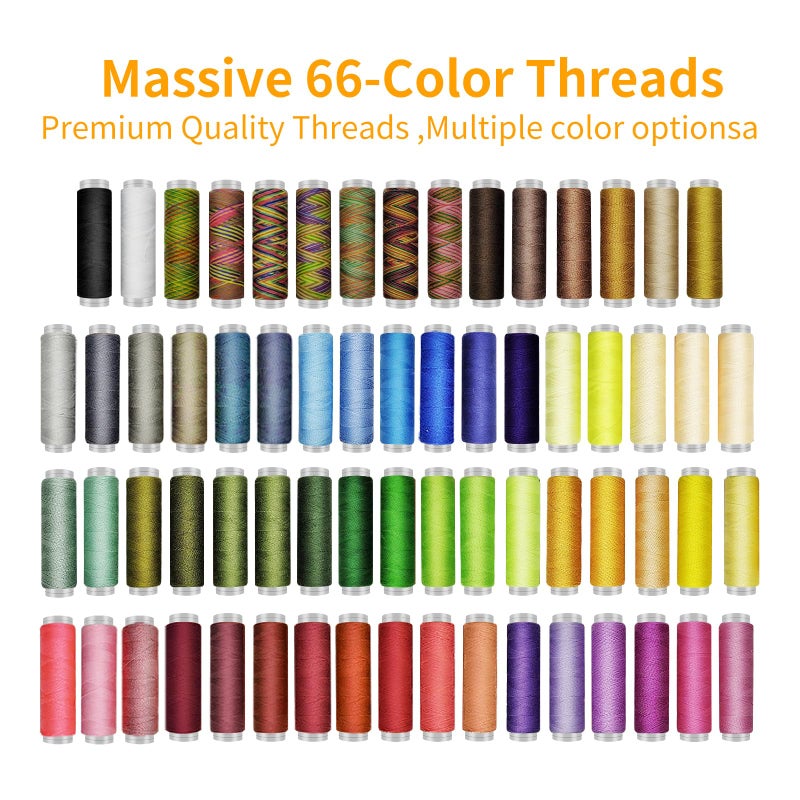 Ghguole 66 Color Sewing Kit for Adults,305 Pcs Sewing Thread Kit,Portable Needle and Thread Kit for Sewing,for Adults, Kids, Beginner, Home, Travel, Emergency Sewing Kits - Image 3