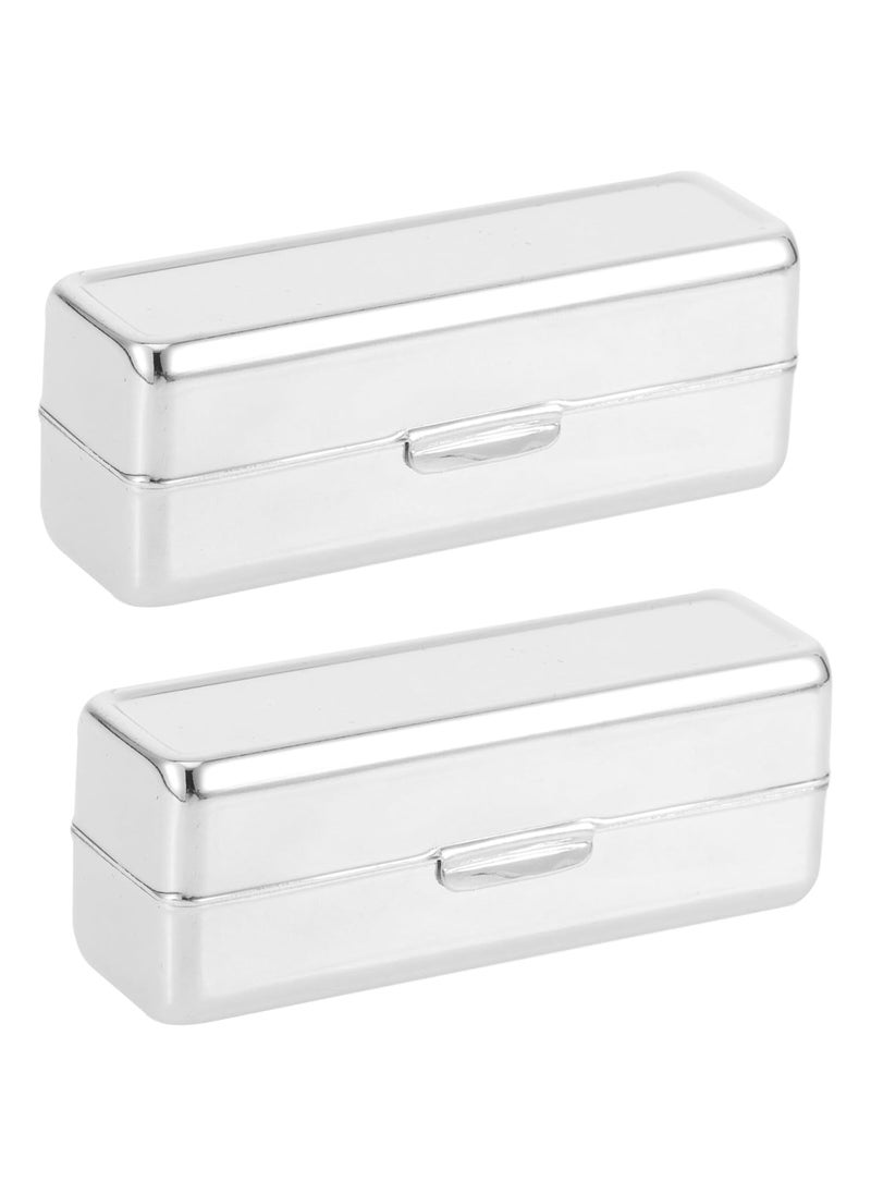 Beaupretty Beaupretty 2pcs Box Lipstick Case Makeup Lipstick Holder Makeup Organizer Lipstick Organizer 