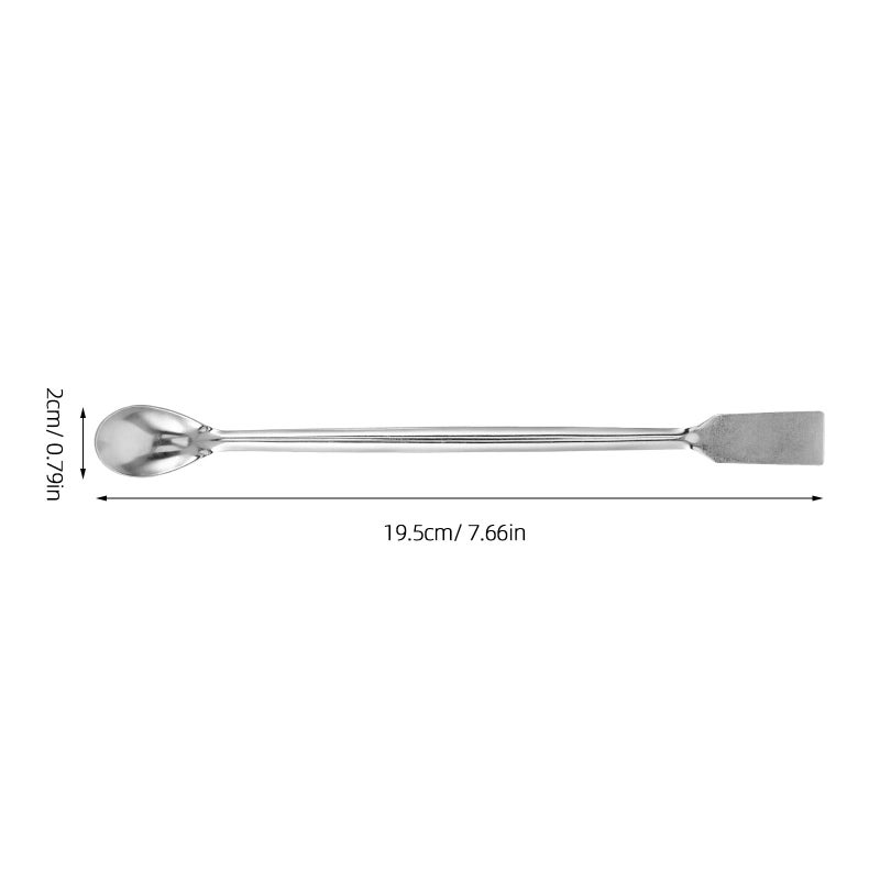 Long Handle Stainless Steel Lab Spoon for Powders Reagents Graphite Crucible Cleaning - Image 3