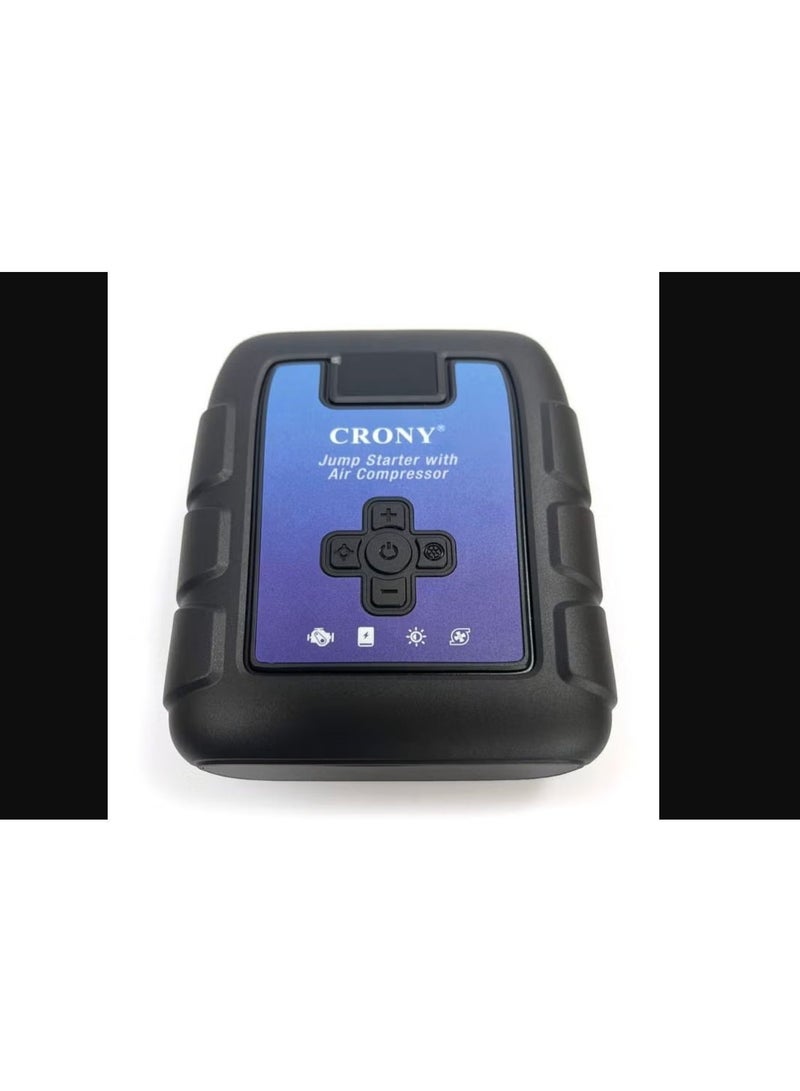 كروني B03 جمپر ستارتر ومضخة نفخ لاسلكية – بادئ سيارة محمول مع ضاغط هواء وبنك طاقة - Image 5
