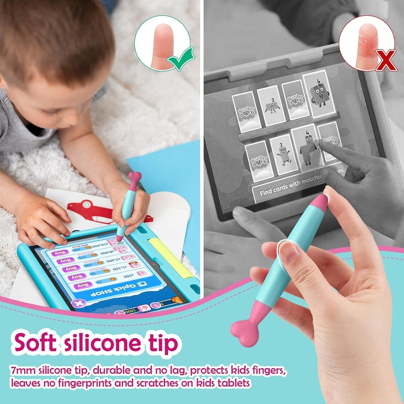 MEKO Stylus Pen for Kids Amazon Fire Tablet, 3 Pack Kid-Friendly Stylus Pens for Touch Screens for Fire HD Tablet 8/10, Kindle, Kids Samrt Watch, iPad Pro/Mini/Air, iPhone, Easy Grip Durable & Safe - Image 5
