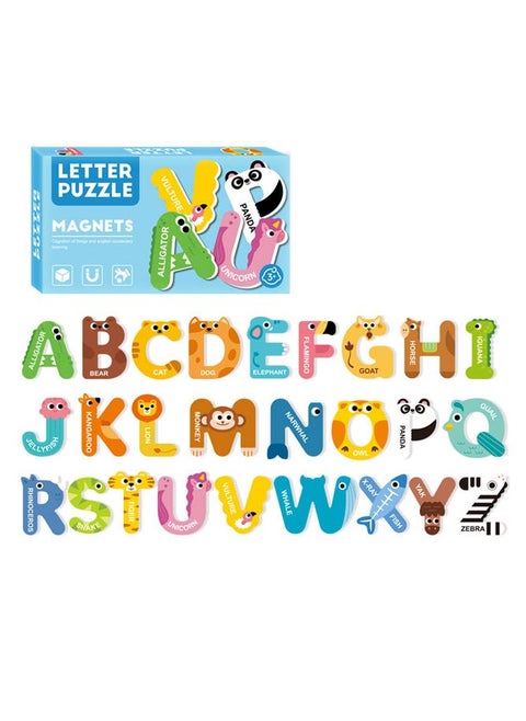Alphabet magnetic puzzle, baby educational toys, children's puzzle refrigerator magnet