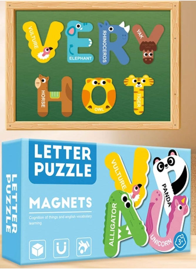 INSENSE - Alphabet magnetic puzzle, baby educational toys, children's puzzle refrigerator magnet - Image 1