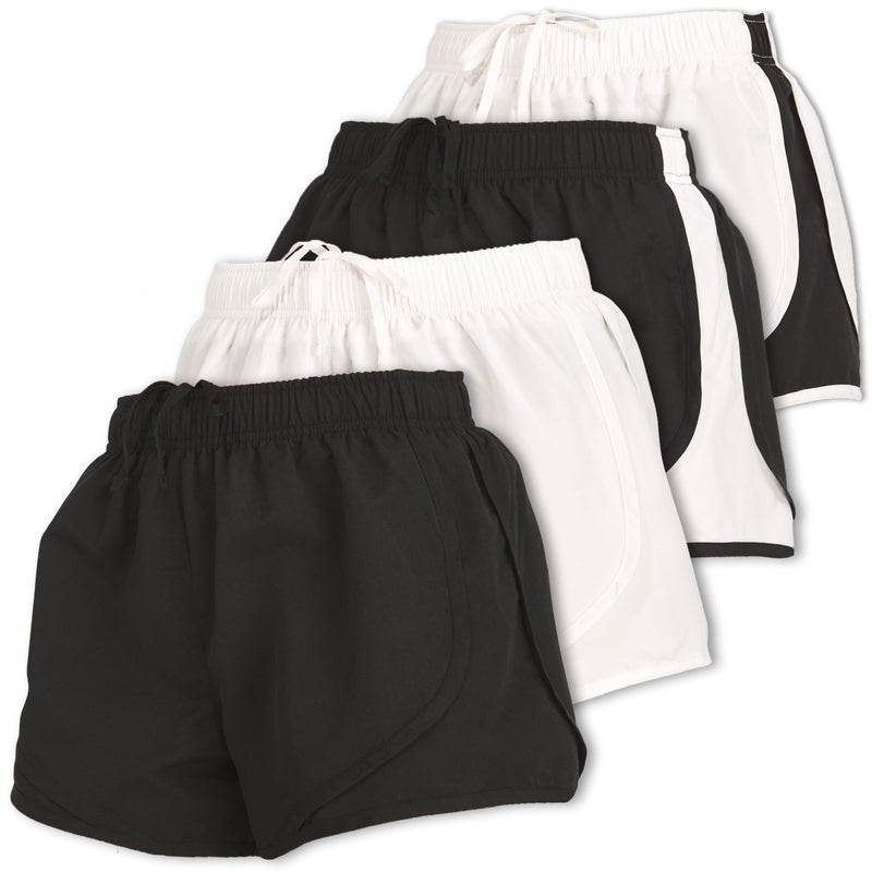Ultra Performance Women's Running Shorts 4-Pack Athletic Workout Gym Shorts for Women, with Brief Liner - Image 1