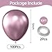 KALOR Metallic Pink Balloons 100 pcs 5 inch Thick Latex Chrome balloons for Balloon Garland Arch Birthday Decoration Wedding Party Baby Shower Decorations - Image 4